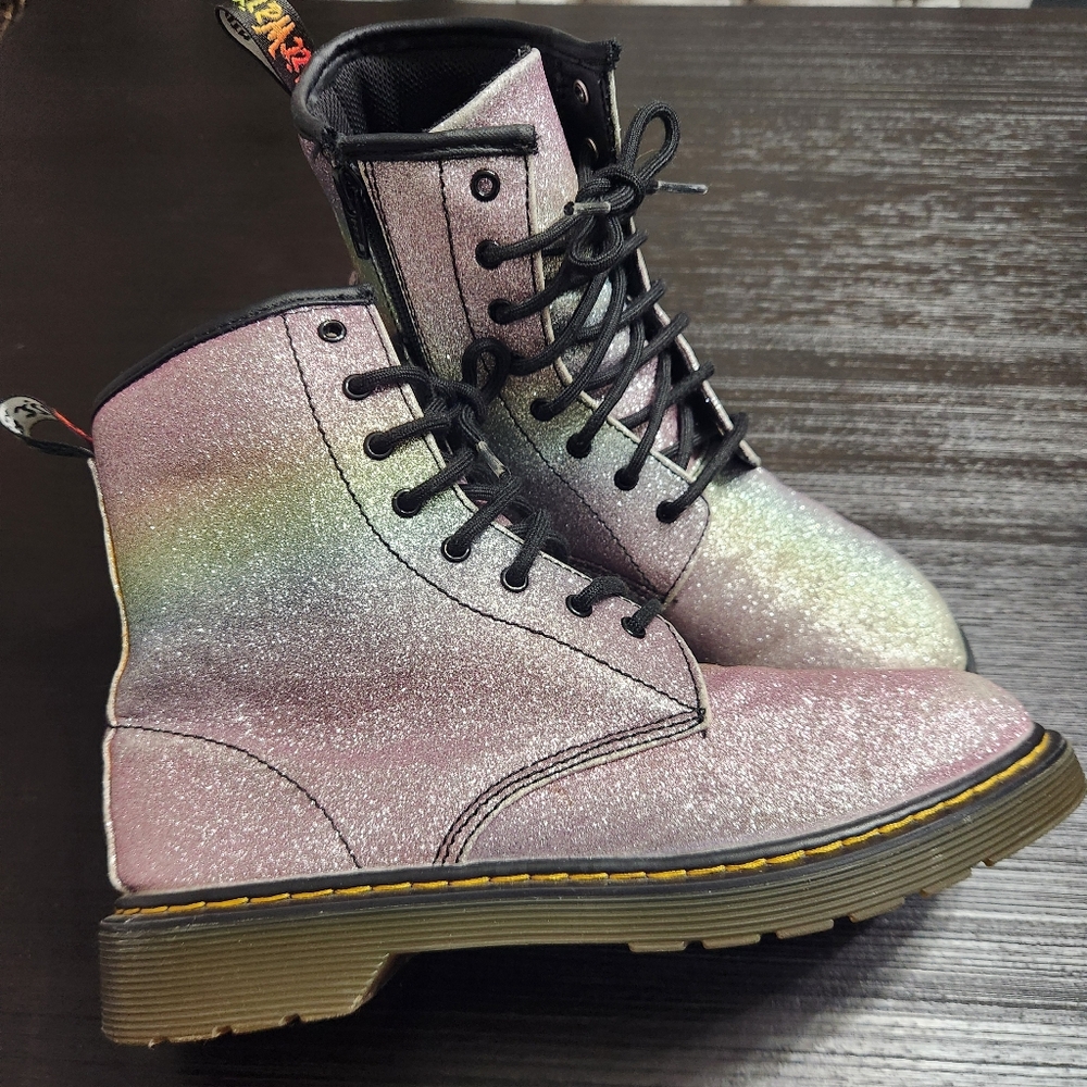Dr. Martens Glitter Pink and Silver Sneakers